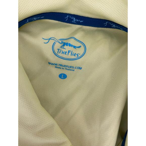 Men True Flies performance pocket long sleeve athletic polo shirt, L - Picture 4 of 4